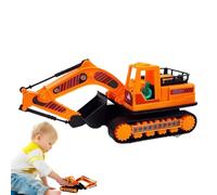Jouet Excavator de voyage Push Car Charger, Véhicule Digger pour Enfants en bas âge | Mini machine de pelle, camion résistant, moteur de course de course, siège de construction R