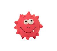 Jouet expression vocale pour chien jouet en latex avec jouets à mâcher indestructibles grands chiens grincement pic balle animal de compagnie son intégré soins des dents drôle dessin animé rose rouge