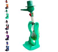 Jouet Fantaisie pour Oiseau d'eau Potable, Canards en Verre à Mouvement perpétuel, décoration créative pour soulager Le Stress Physique, Canard en Verre Non-Stop pour la Maison, Le Bureau, (Green)