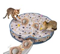 Jouet félin interactif - Balle roulante à mouvement de 70 x 10 cm, housse en tissu Oxford pour jeu autonome, avec unité robuste rechargeable par USB | Entraîneur de chasse automatique pour chats et