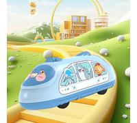 Jouet Ferroviaire à Grande Vitesse à Tirer, Jouet Ferroviaire à Grande Vitesse, Pneus Mobiles, Direction Flexible, Jouet de Véhicule à Double Traction pour Enfants (2)