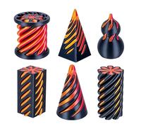 Jouet Fidget À Cône En Spïrale, Ensemble De 6 Pièces, 6,5 X 3,9 X 3,9 Cm, Fidgets En Spïrale Imprimés En 3D, Jouets Imprimés En 3D De Passage De Pyramide, Jeu De Soulagement Du Stress Satisfaisant, Po