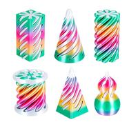 Jouet Fidget À Cône En Spïrale, Ensemble De 6 Pièces, 6,5 X 3,9 X 3,9 Cm, Fidgets En Spïrale Imprimés En 3D, Jouets Imprimés En 3D De Passage De Pyramide, Jeu De Soulagement Du Stress Satisfaisant, Po