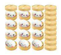 Jouet Fidget À Cuit À La Vapeur - 12 Accessoires À Presser, Boule Sensorielle De Boulettes, Anti-Stress Tactile, Alimentaires Réalistes | Outil Apaisant De Bureau pour Coéquipiers Fille