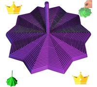 Jouet Fidget Anti Stress, Étoile Sensorielle Extensible Imprimée en 3D, Hexagone Fractale Extensible avec Poignée, Spirale Tourbillonnante en Nid d'abeille, Cadeau Noël et Anniversaire (Violet, L)