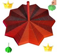 Jouet Fidget Anti Stress, Étoile Sensorielle Extensible Imprimée en 3D, Hexagone Fractale Extensible avec Poignée, Spirale Tourbillonnante en Nid d'abeille, Cadeau Noël et Anniversaire (Rouge, L)