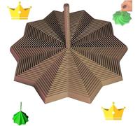 Jouet Fidget Anti Stress, Étoile Sensorielle Extensible Imprimée en 3D, Hexagone Fractale Extensible avec Poignée, Spirale Tourbillonnante en Nid d'abeille, Cadeau Noël et Anniversaire (Marron, L)