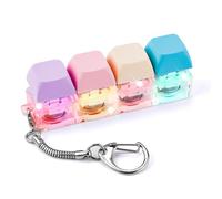 Jouet Fidget Clavier, Clicker Clavier avec Lumière LED Bouton Fidget Clicker Fidget Toy Keycap Fidget Toy Silencieux Fidget Toys Jouets Amusants pour Décompression (Couleur B)