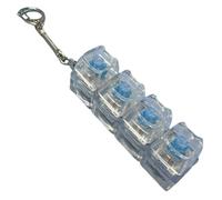 Jouet Fidget Clavier, Jouet Clicker Lumineux, Porte-clés Clavier À 4 Boutons, Porte-clés Sensoriel Amusant avec De Doigt, Clicker Mécanique Portable pour Adultes Et