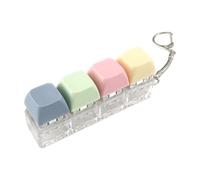 Jouet Fidget Clavier | Portable | Matériau ABS | Jouet sensoriel Amusant à 4 clés | Porte-clés Clavier | Robuste | pour Adultes Maison école Voyage Bureau Ennui Sac à Dos décoration