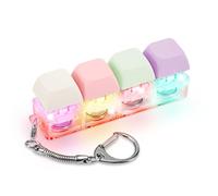 Jouet Fidget Clavier pour Adultes, Porte Clé Clavier Fidget avec Lumière LED Clavier Fidget Clicker Drôle Jouet Fidget Bouton pour Décompression Décoration (Couleur B)