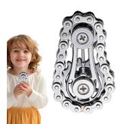 Jouet Fidget De Chaîne De Vélo - Fer 6x3,5 Cm | Cool Gear Rouleau À Main | Jouet Anti-Stress À Chaîne Compacte pour La Réduction De L'anxiété Et Une Utilisation Amusante Au Bu