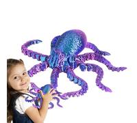 Jouet Fidget de pieuvre imprimé en , pieuvre imprimée en flexible, Modèle animal de poulpe de collection articulé Jouets de poulpe modèle Animal pour le soulagement du Stress, le plaisir sensori