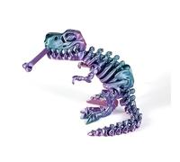 Jouet Fidget Dragon Animaux Articulés Imprimés en 3D Squelette de Tyrannosaurus Rex avec Os pour Soulagement du Stress Bureau à Domicile Décoration Décompression-Candy Rainbow||20cm/7.9in