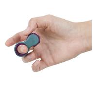 Jouet Fidget Spinner - ZUUKO - Conception Aurora - Soulagement de l'anxiété - 5 tailles d'anneau - Turquoise-violet