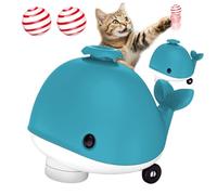 Jouet flottant interactif en forme de baleine pour chat - Balle flottante pour animal domestique, jouet en lévitation électrique pour chats et chatons, roues flexibles, jeu d'équilibre engageant pour