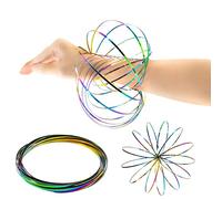 Jouet Flow Ring Spinner Ring Arm Toy,3D Geometric Magic Flow Spiral Toy Magic Ring Game 3D Arm Spinner Interactive Stress Relief Toy Festival Toy