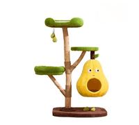 Jouet for Chat en Forme de Poire à Trois Couches, griffoir Universel for Toutes Les Saisons(Yellow)