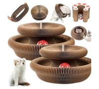 Jouet for Chat Magic Twist, Pliable Et Double Face, Griffoir for Chaton, Carton Écologique, Jouet Interactif Longue Durée for Chatons D'intérieur(2pcs)