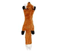 Jouet for chien froissé et maigre, sans rembourrage, jouet en peluche couineur for chien, chiot, fournitures à mâcher for animaux de compagnie, raton laveur, écureuil, vache, pingouin, lion(Fox)