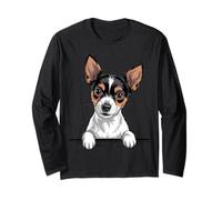 Jouet Fox Terrier Amusant avec Poche TFT pour Amoureux des Chiens Manche Longue