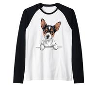 Jouet Fox Terrier Amusant avec Poche TFT pour Amoureux des Chiens Manche Raglan