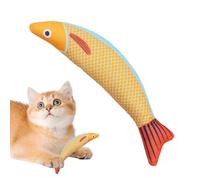 Jouet froissé à l' à chat pour chats - Jouet en peluche en forme de poisson Saury 21 x 8 cm | Jouet de dentition interactif pour toutes les races de chat | Jouet pour chat pour mordre, des