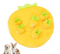 * Jouet géant 6 pièces pour chien en forme de carotte - Puzzle silencieux pour chiens de petite, moyenne et grande taille, jouets d'enrichissement en peluche qui ne couinent pas (ensemble de ferme de