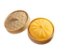 Jouet géant en forme de ravioli Grand Bao Bun avec panier pour le jeu sensoriel et la décoration de bureau amusante. Jouet anti stress violet pour enfants et adultes. Boule anti stress géante e