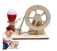 Jouet générateur d'électricité à manivelle, kit scientifique de générateur,Jouet générateur de main | Jouet de construction engageant, lumière de puzzle d'expérimentation physique amusante, projets de