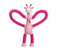 Jouet Girafe Télescopique avec Ventouse, 18x14cm en ABS Jouet Girafe Télescopique, Peut Être Étiré Et Déformé À Volonté, Ne Se Casse Pas Lorsqu'il Est Tordu Ou Tiré, Soulage Le Stress Et L'anxiété