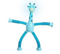 Jouet Girafe Télescopique avec Ventouse, 18x14cm en ABS Jouet Girafe Télescopique, Peut Être Étiré Et Déformé À Volonté, Ne Se Casse Pas Lorsqu'il Est Tordu Ou Tiré, Soulage Le Stress Et L'anxiété