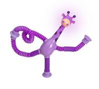 Jouet Girafe Télescopique avec Ventouse, 18x14cm en ABS Jouet Girafe Télescopique, Peut Être Étiré Et Déformé À Volonté, Ne Se Casse Pas Lorsqu'il Est Tordu Ou Tiré, Soulage Le Stress Et L'anxiété