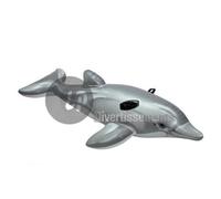 Jouet gonflable - INTEX - Dauphin chevauchable 175x66cm - Enfant - Gris