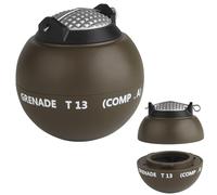 Jouet Grenade factice T13 Grenade Plastique Non Fonctionnelle avec Espace Stockage Interne Accessoire Tactique CS Airsoft for Les Fans armée Accessoires Film Cosplay et activités équipe