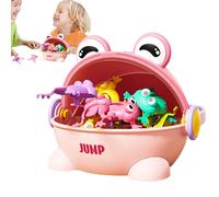 Jouet Grenouille Sauteuse À Pression Des Doigts - Jouet Crapaud Éducatif Amusant Pour Garçons Et Filles, Comprend Un Seau De Rangement Pour Une Organisation Et Un Jeu Faciles, Favorise La Coordination