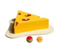 Jouet Griffoir pour Chat Solide Résistant À L'Usure Tailles S M L | Planche à Gratter Interactive Design Fromage pour Accessoire Planche à Griffes Intérieur Félin