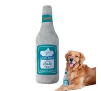 Jouet grinçant pour chien, forme de bouteille de vin de jouet mignon, peluche pour chien, pour besoins de mastication et stimulation mentale et activité physique intérieure et extérieure et banc