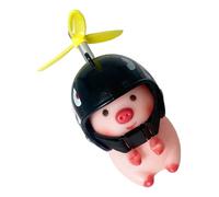 Jouet guidon - Figurine animale mignonne avec casque, de guidon moto | Accessoire décoratif amusant pour vélo, scooter et vélo, design vibrant et pour ajouter des personnes