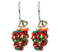 Jouet guirlande de cloches pour perroquet,Jouet guirlande de cloches pour cage à oiseaux,Guirlande de cloches de Noël,Décoration de cage à oiseaux de Noël,Décoration de cage à oiseaux,Fourniture pour 