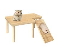 Jouet Hamster Bridge - Plate-forme d'escalier en bois de maison Hamster Gerbil Rice Accessoires de cage d'escalade de hamster