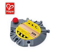 Jouet Hape Échangeur pour Circuit Train Bois - Jeu pour Enfant dès 3 ans - Plaque de Rail Tournante - Bouton Rouge Mécanique - Compatible avec les Circuits de Marques Traditionnelles