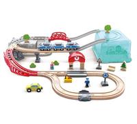 Hape City Train Building Block Set 84.20x75.60x19.10 Cm Multicolore Enfants