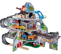 Jouet Hape Grande Montagne Minière pour Circuit Train en Bois, 32 Pièces, 3 Niveaux - Chemin de Fer, Grue, Pont, Tunnels - Jeu Educatif Enfant de 3 Ans et Plus - Compatible Marques Traditionnelles