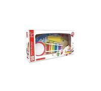 Jouet Hape - Plateau Ensemble d'Instruments en Bois - Xylophone, Tambour, Cymbale, Set de 4 Pièces - Jouet pour Enfant à partir de 2 Ans - Instruments de Musique pour Enfants