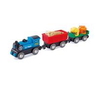 Hape Wooden Freight Train With Light Battery Operated 29x5x3.50 Cm Multicolore