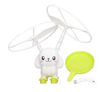 Jouet hélicoptère soufflant des Bulles, Rechargeable par USB, à Induction Automatique, avec lumière LED, pour Enfants et Adultes (Bunny)
