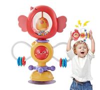 Jouet hochet pour bébé - Activité de dentition sensorielle à ventouse pour chaise haute, apprentissage du jeu de développement du nouveau-né, jouet de plateau avec textures | Cadeau de dentition à mâc