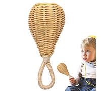 Jouet hochet pour, jouet hochet pour | Jouet shaker portable,Jouet de secoueur de hochet, hochet de main de rotin, cadeau d'anniversaire de jouet sensoriel de son de musique pour des de garçons