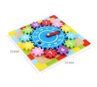 Jouet Horloge À Engrenages En Bois, Blocs D'Engrenages Rotatifs, Couleur, Développement Sensoriel, Éducation Précoce, Concept De Temps, Maths, Jeu D'Empilage Assorti